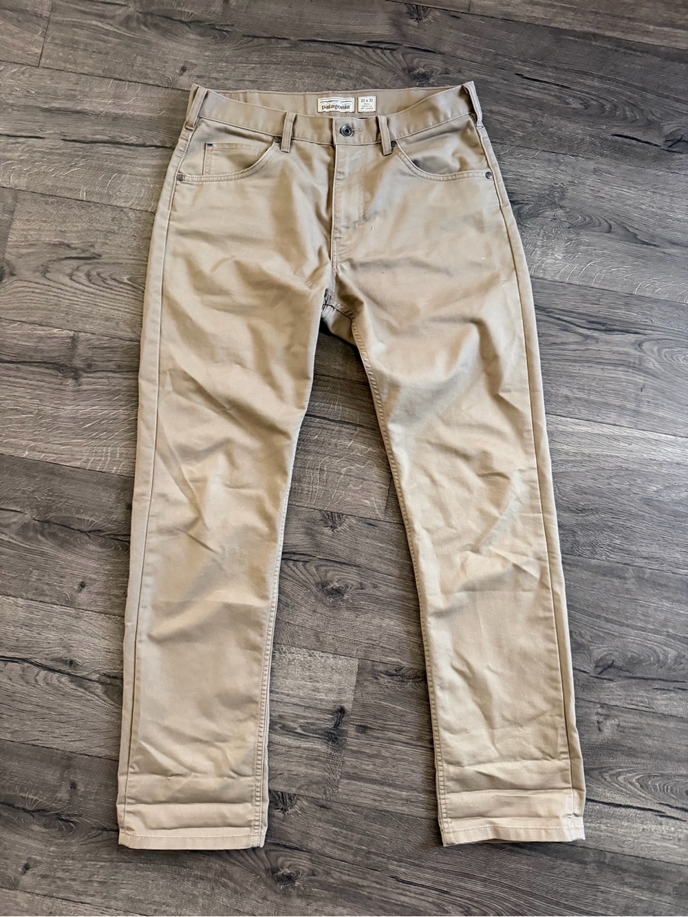 Patagonia Iron Clad Pants Mens 32x32 Khaki Organic Cotton Blend Canvas